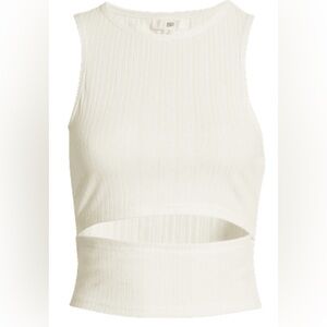 White Sleeveless Cutout Top